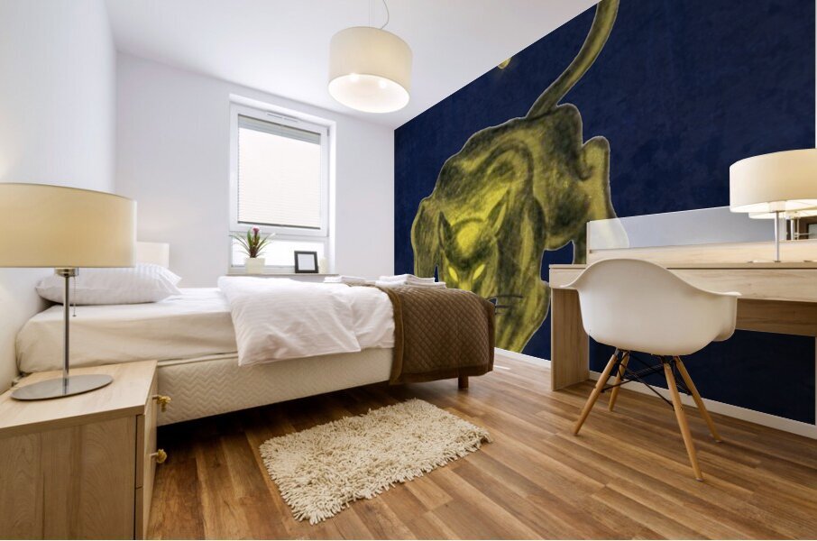 Vintage Pitt Panther Art Remix Mural print