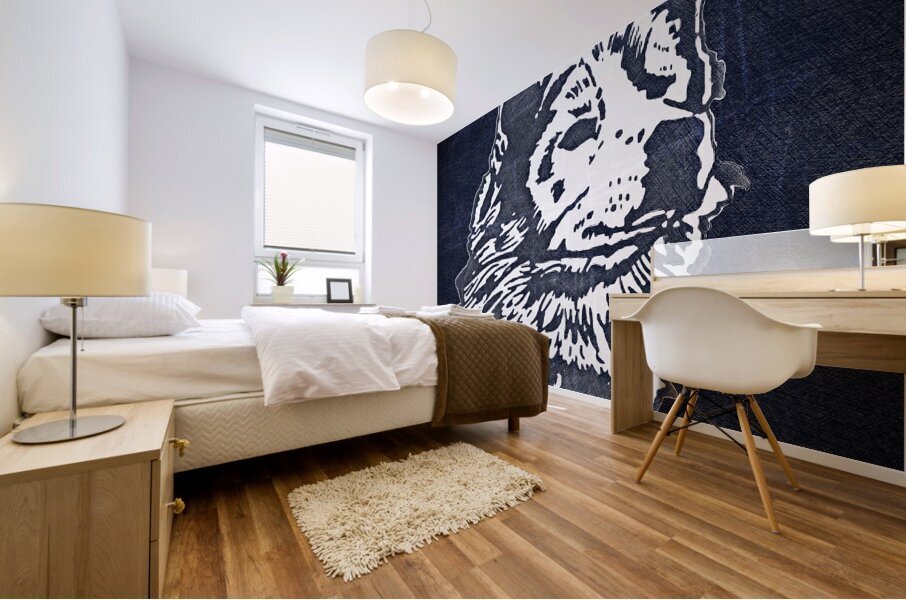 Vintage UConn Husky Art Mural print