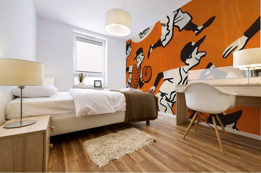 1962 detroit tigers art remix Mural print