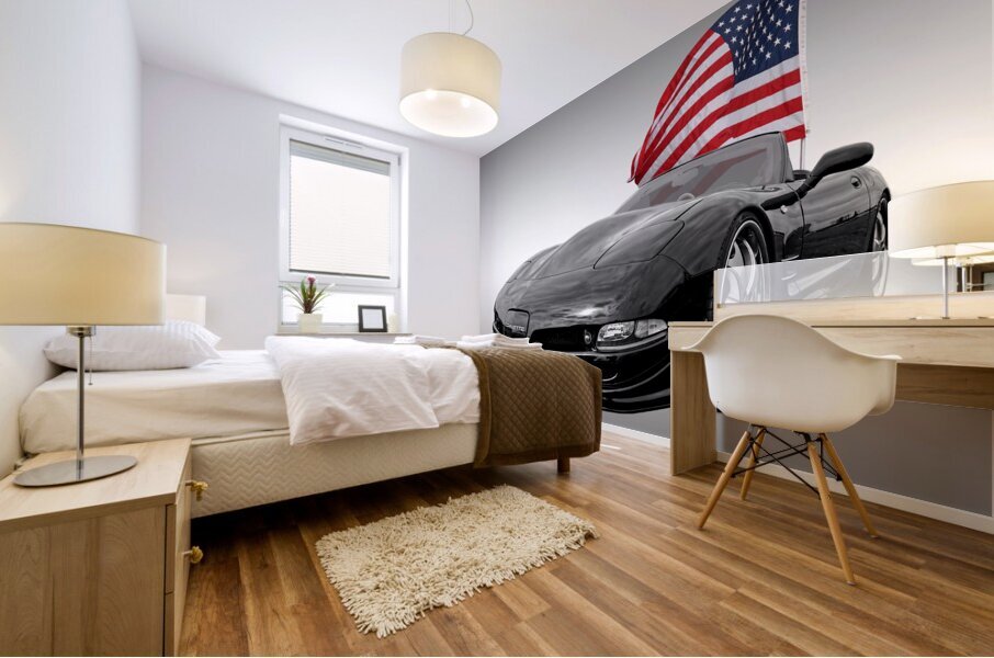 Patriotic Corvette C5 Mural print