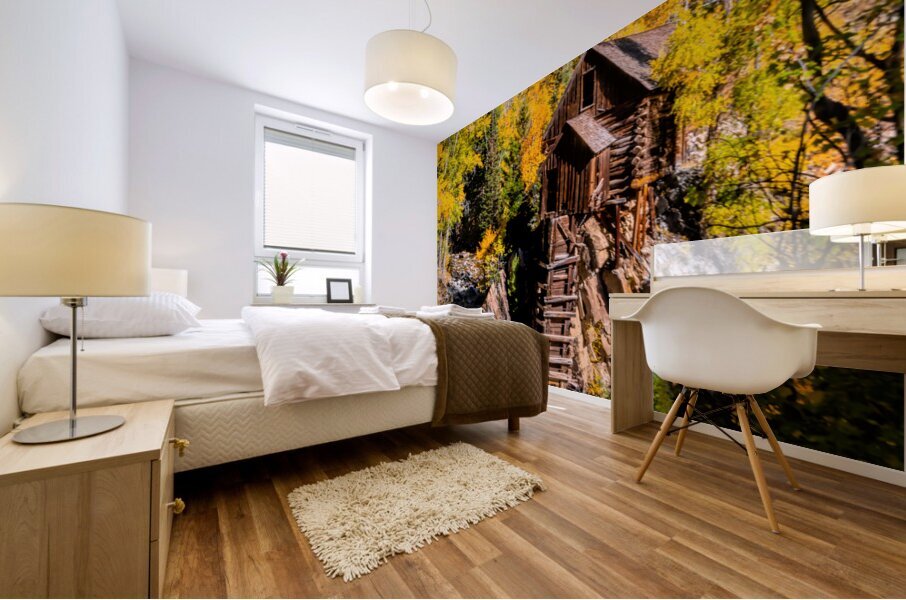 Autumn at the Crystal Mill Mural print