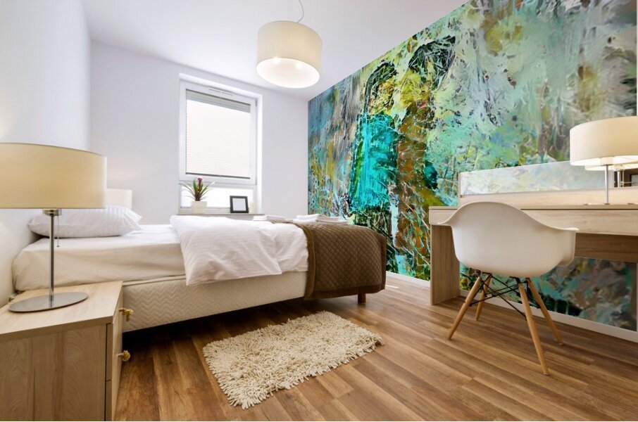 DANCING GREEN Mural print