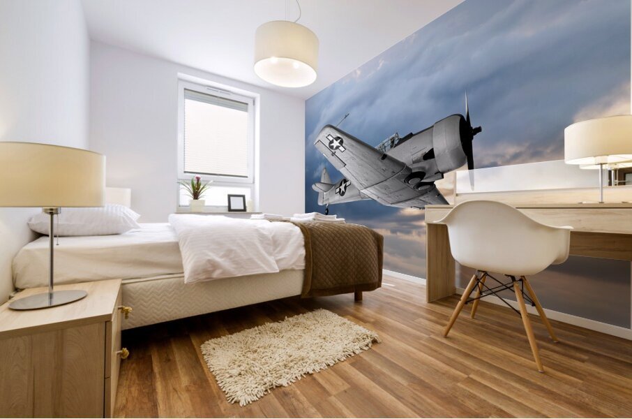North American T-6 Texan Military Aircraft Mural print
