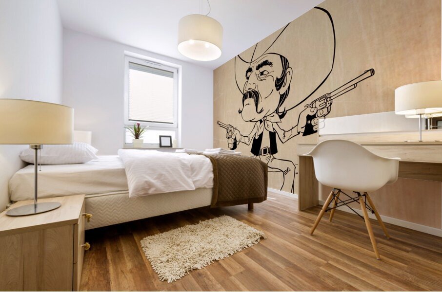 1970s Pistol Pete Art Mural print