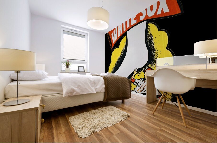 vintage chicago white sox art Mural print