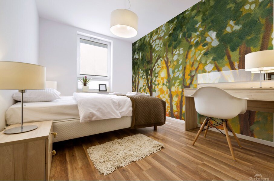 retreat light Mural print