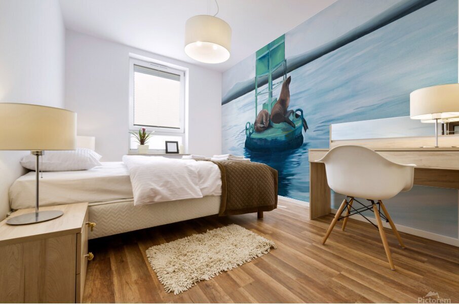 Peaceful perch Mural print