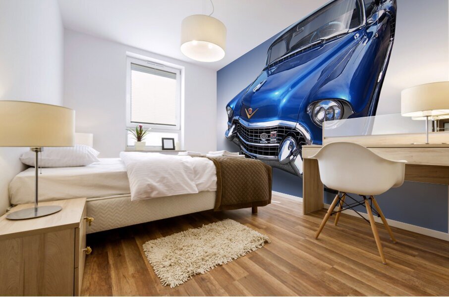 1955 Cadillac Blue Mural print