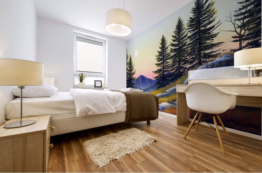 ALPINE MEADOW  SUNSET  P Mural print