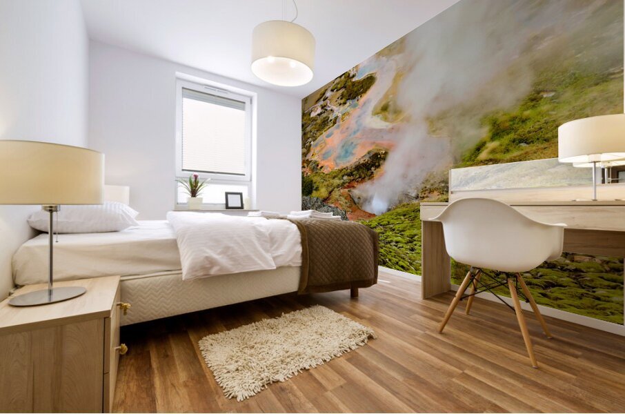 Yellowstone Hot Springs Fumaroles Mural print