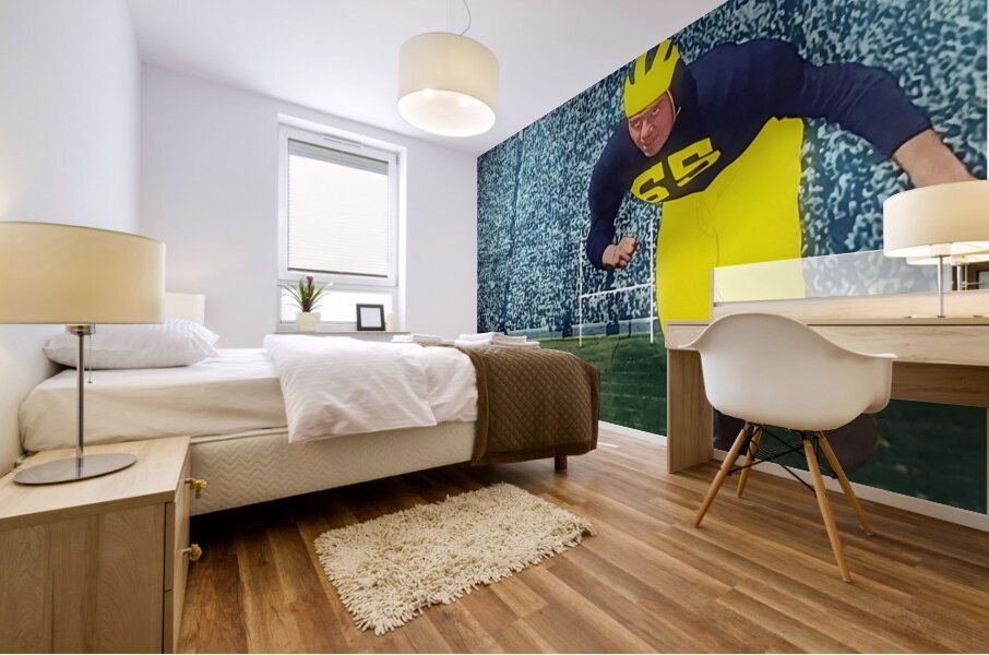 Vintage Michigan Wolverines Football Art Remix Mural print