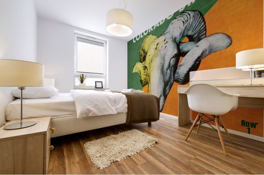 Vintage Colorado State Ram Art Mural print