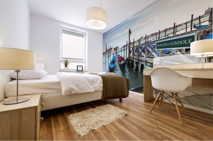 Mooring area for Gondolas Mural print