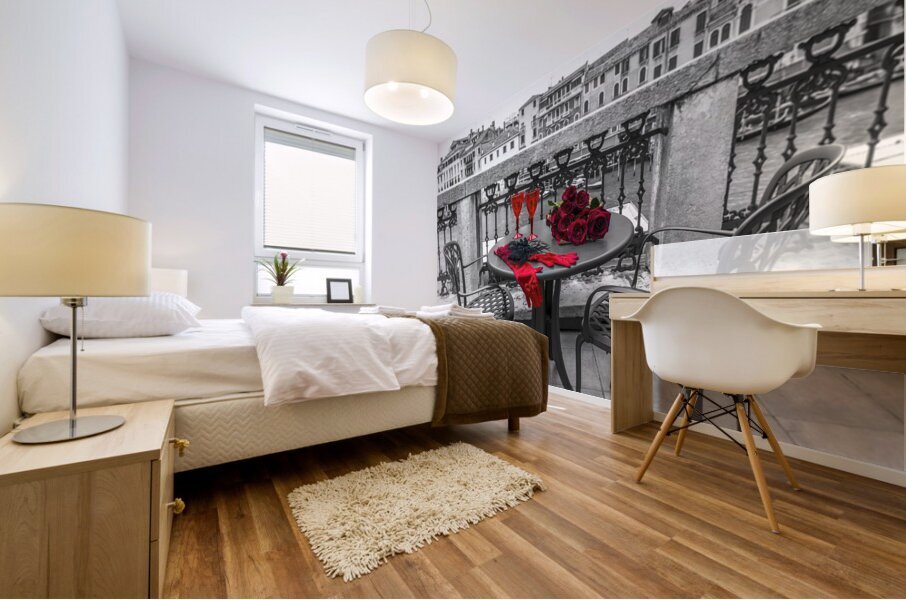 Romantic Cafe Table Mural print