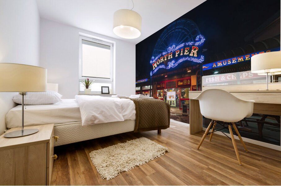 North Pier Blackpool Mural print