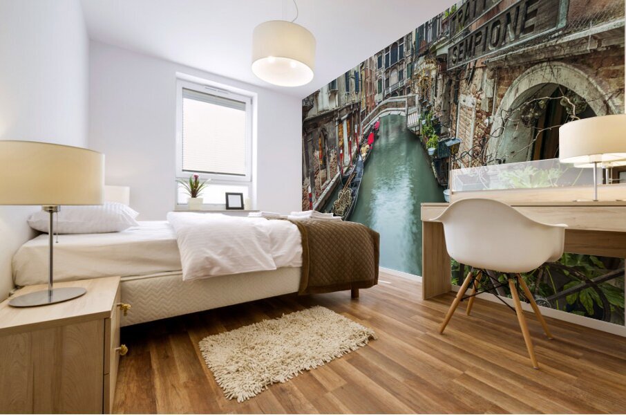 Gondola in Venice Canal Mural print