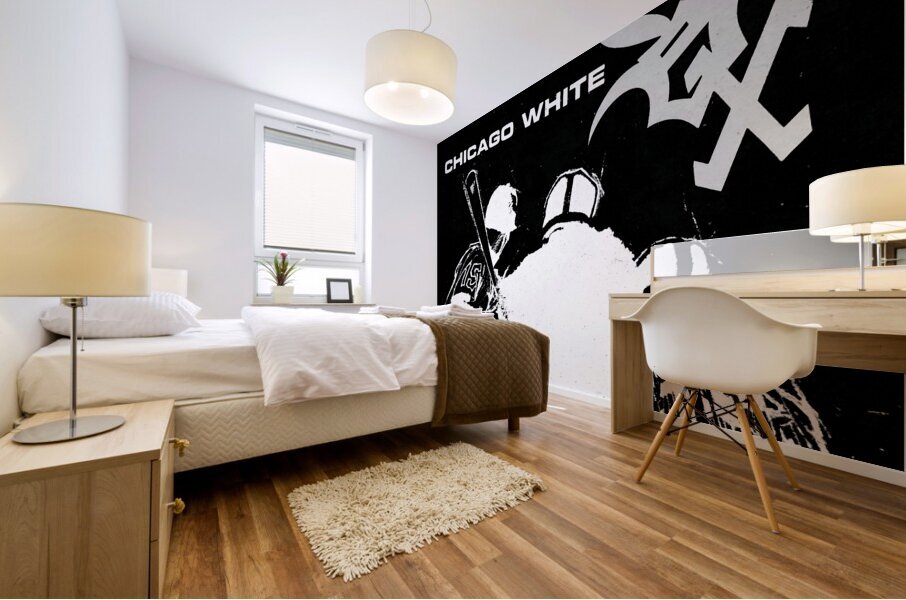 vintage chicago white sox remix art row1 Mural print