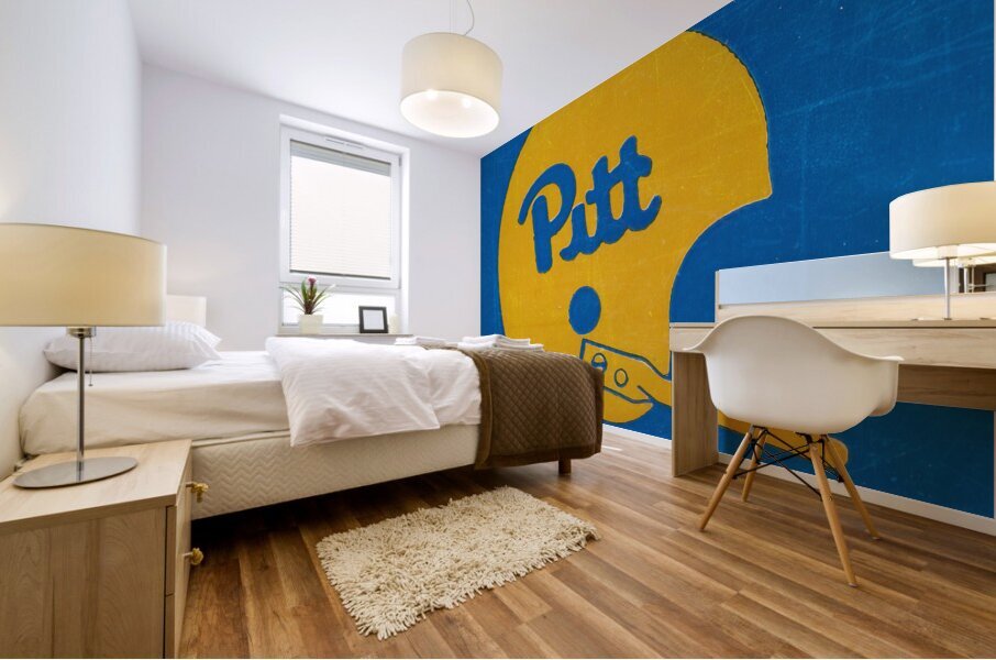 1984 Pitt Panthers Helmet Art Mural print
