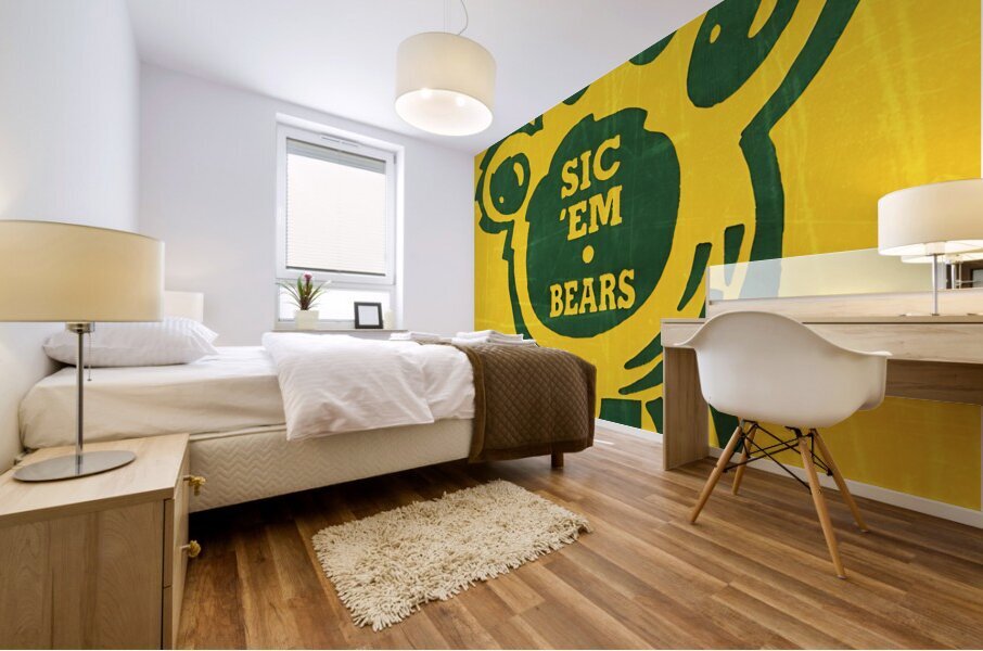 Vintage Baylor Bear Paw Art Mural print