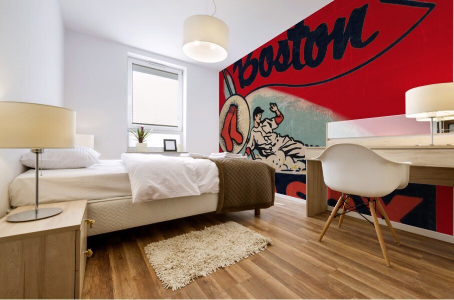 Vintage Boston Red Sox Art Remix Mural print