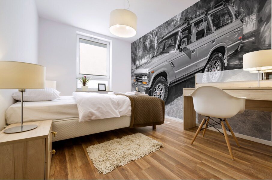 1988 Tan Toyota Landcruiser X1 12 Mural print