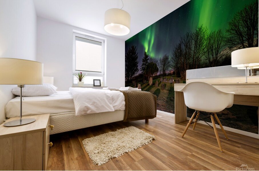 Northern Lights near Leknes 4 Mural print