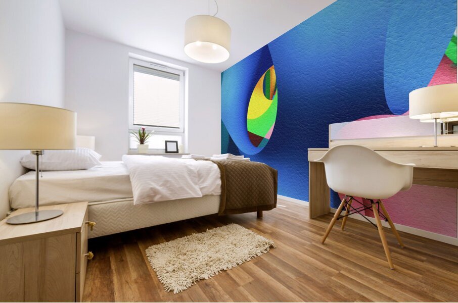 Blue Flower Mural print