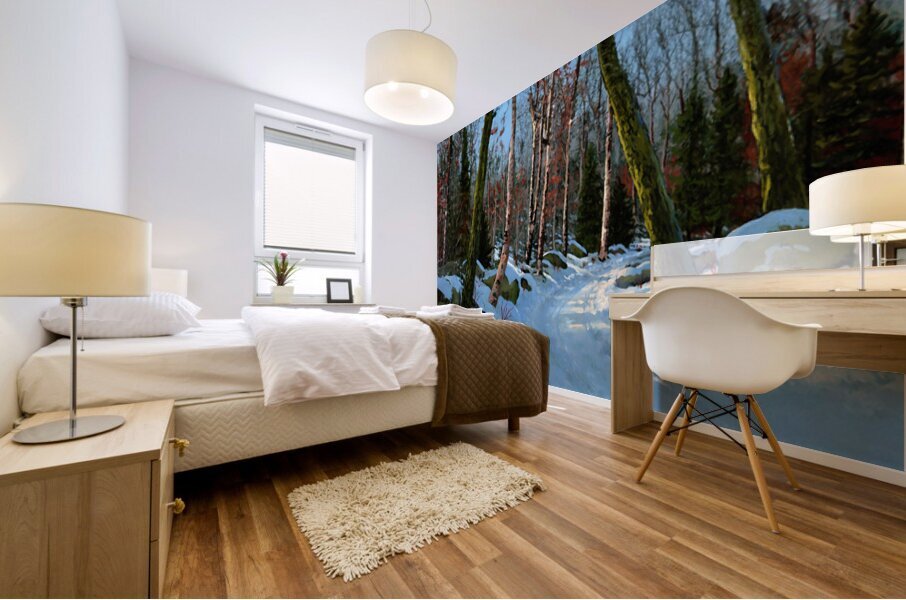 WINTER ROAD P Mural print
