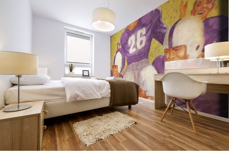 1956 washington football viewfinder remix art Mural print