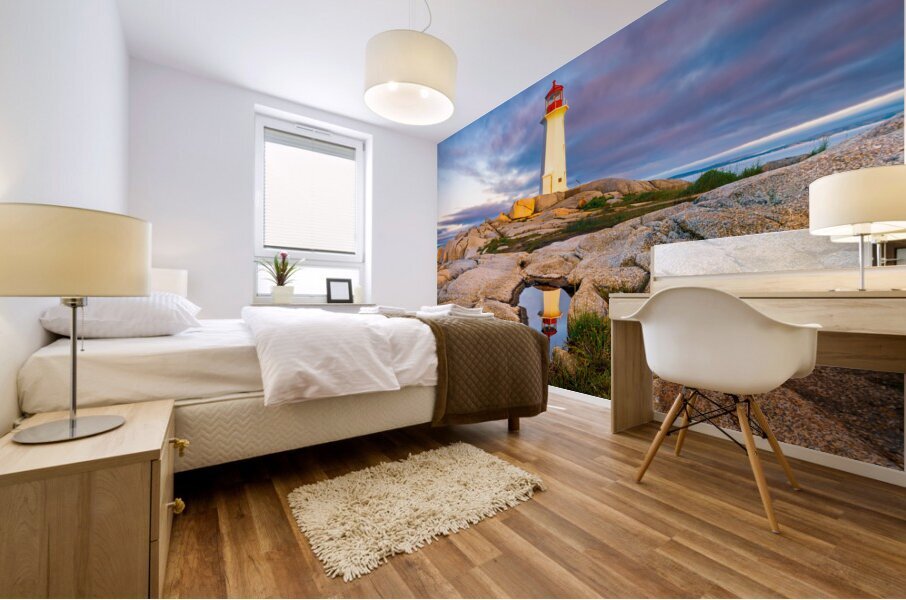 Framed Lighthouse Reflection Mural print