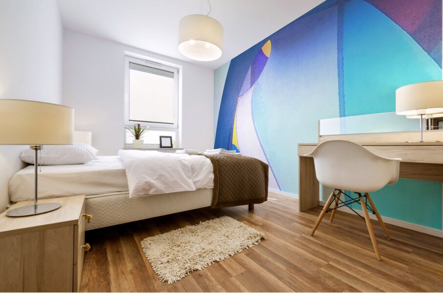 Blue Wave Mural print