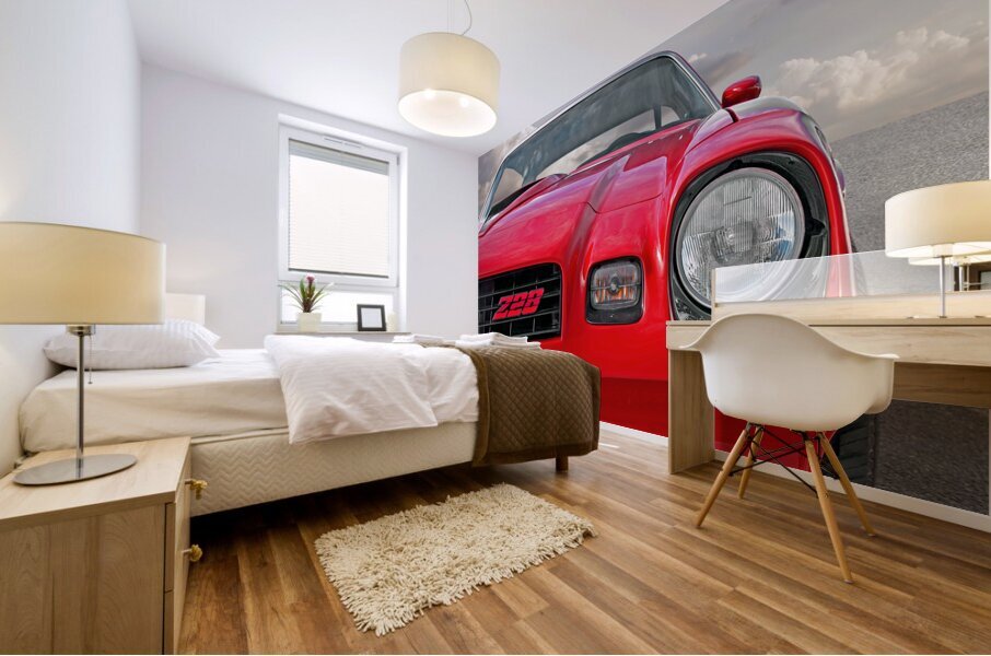 Re-sale Red - 78 Camaro Z28 Mural print
