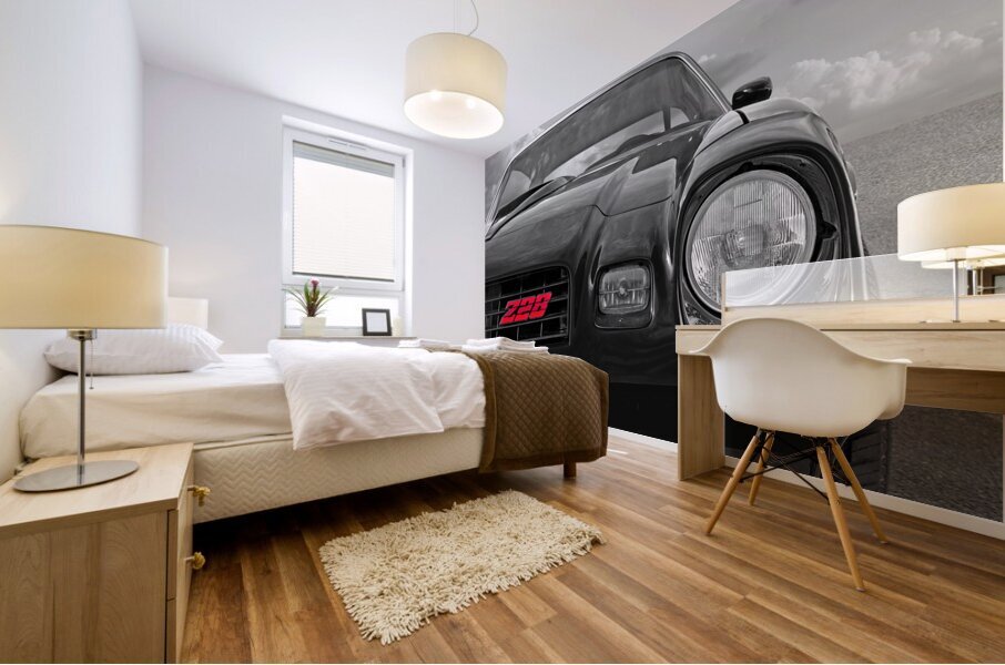 1978 Camaro Z28 Black and White Mural print