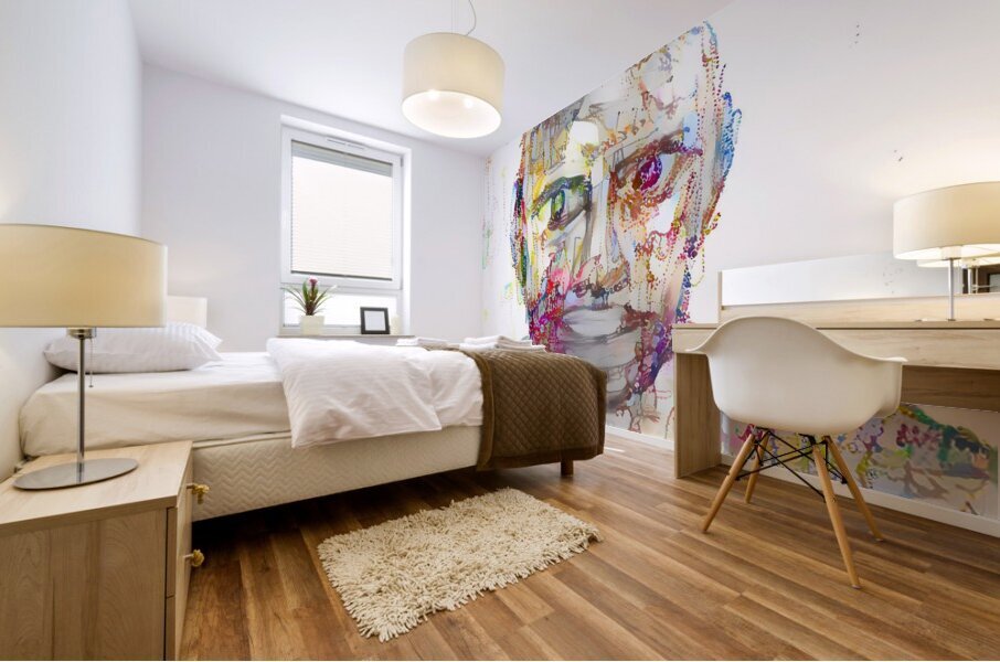 cheerful milleninal portrait Mural print