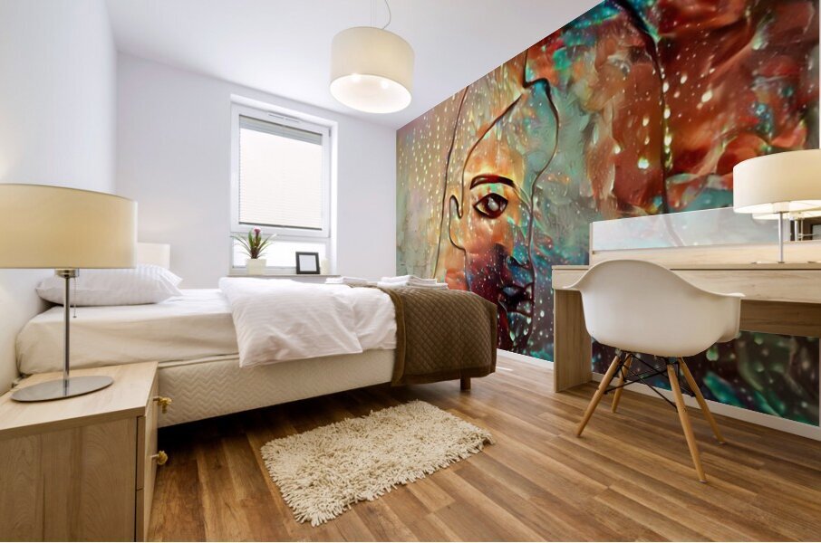 close up portrait Mural print