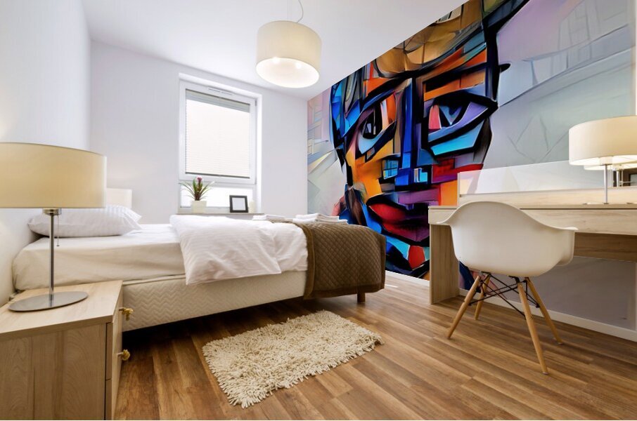 BRIGHT COLOUR PORTRAIT Mural print
