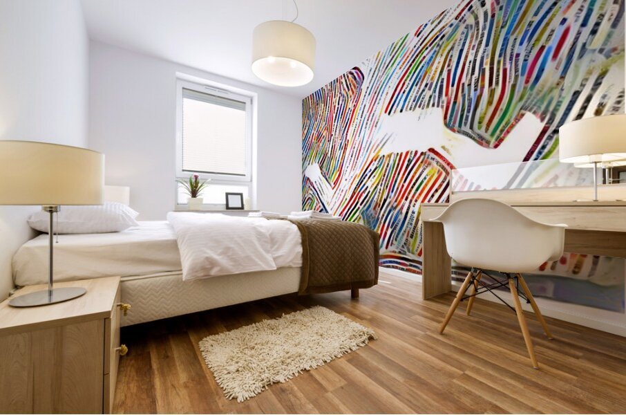 rainbow jump Mural print