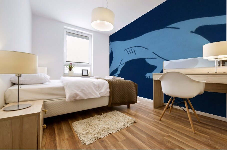 Throwback Mascot Art Mural print