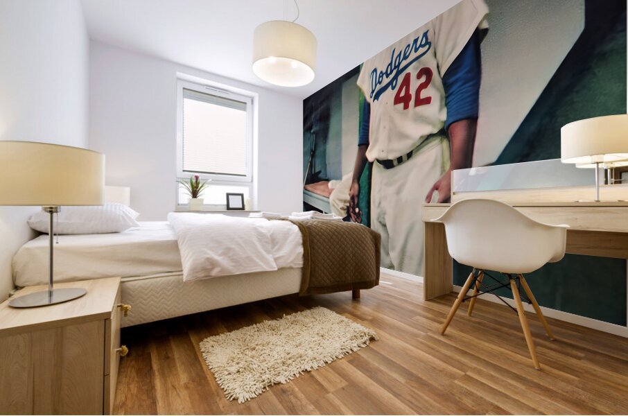 Jackie Robinson Dugout Art Mural print