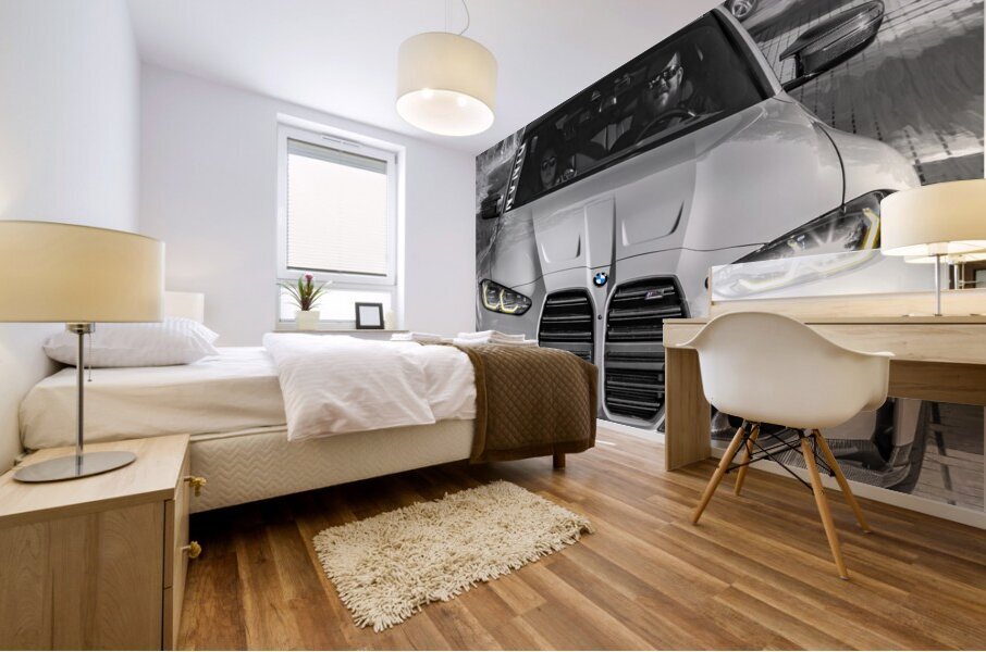 2023 Gray BMW M3 Competition X 3 Mural print