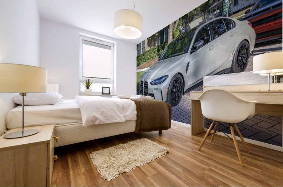 2023 Gray BMW M3 Competition X 10 Mural print