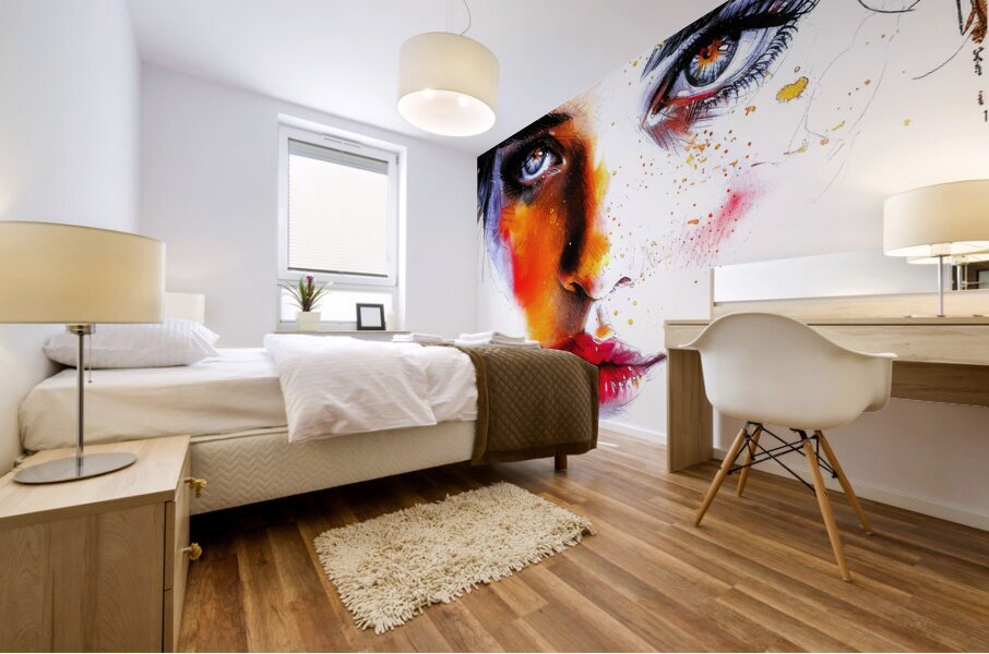 Ethereal Face - Beautiful Glow Mural print