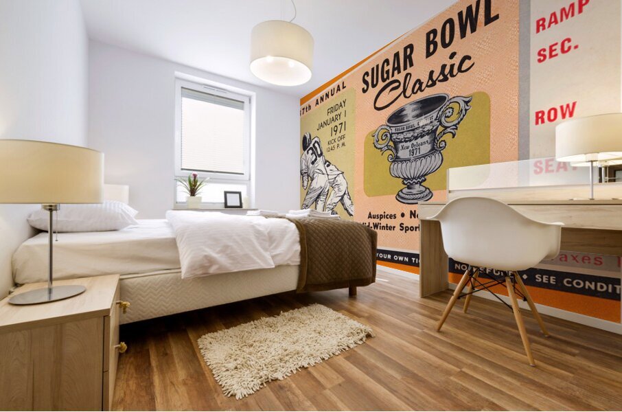 1971 Sugar Bowl Ticket Canvas Art Mural print