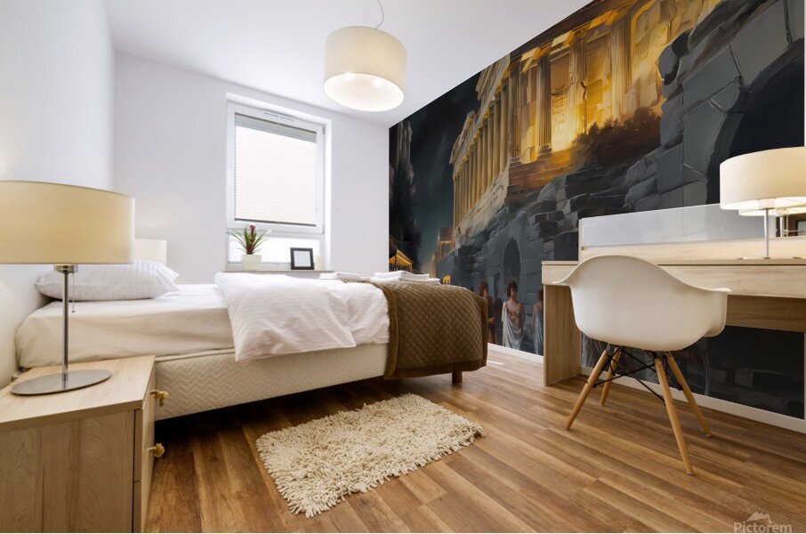  view of the interior of the ancient Athenian acropolis  Mural print