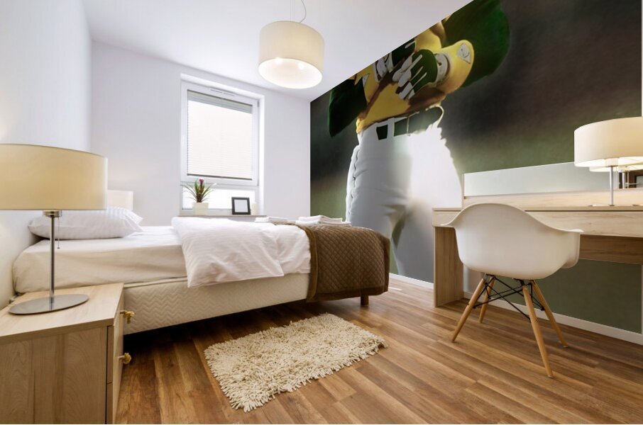 Rickey Henderson Night At Bat Mural print