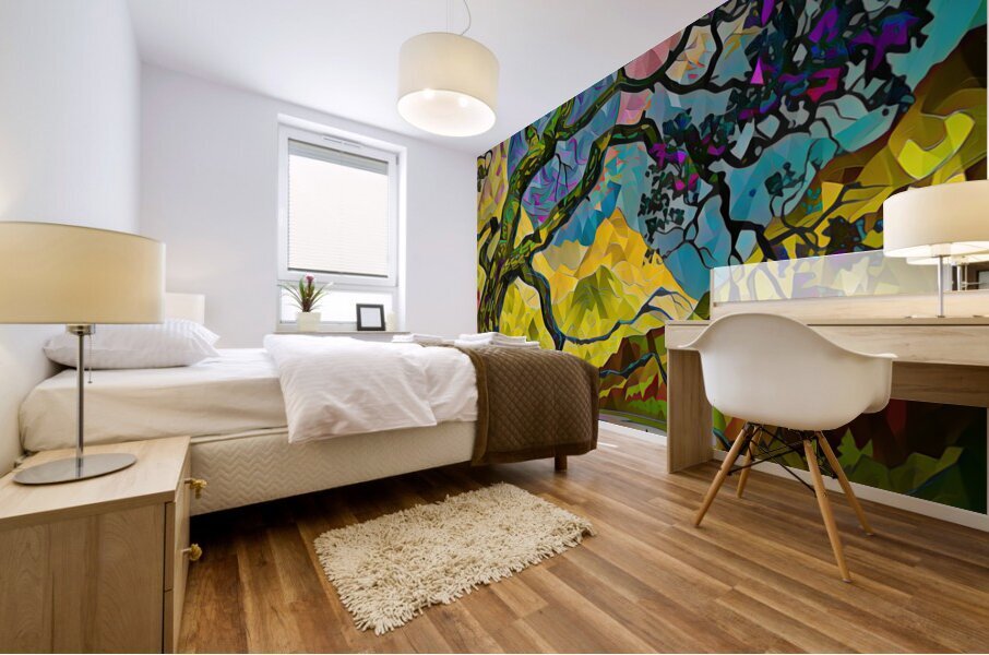 Arte 053 twisted tree polyart Mural print