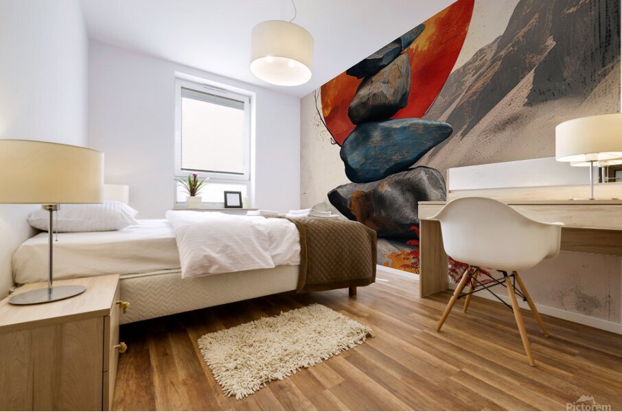 Sunset Stones Mural print