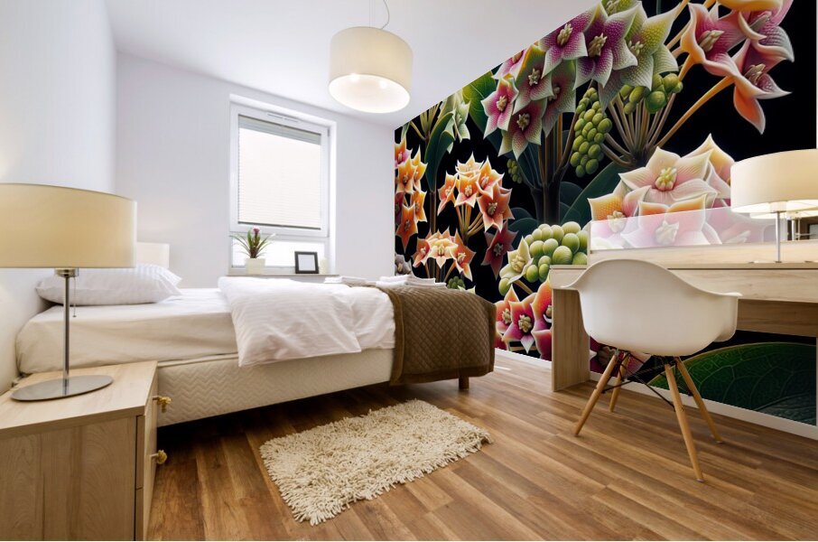 ai artist debra amerson plant artistry hoya tiny Mural print