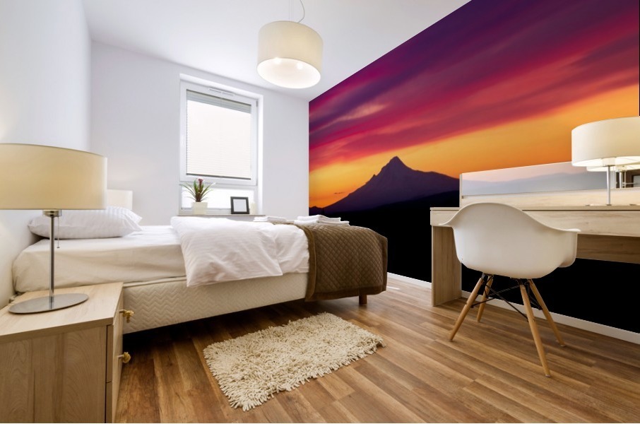 Mount Hood sunset Mural print