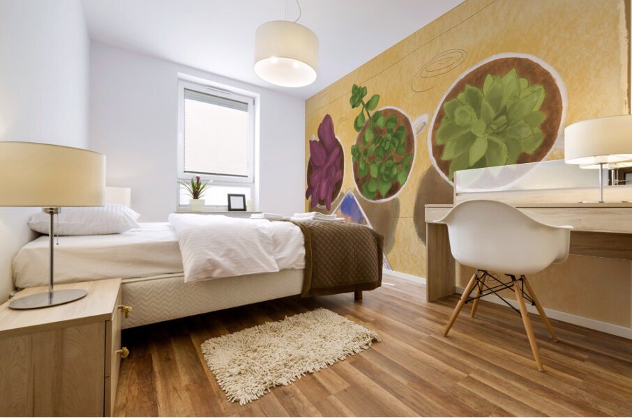 Mes plantes  Mural print